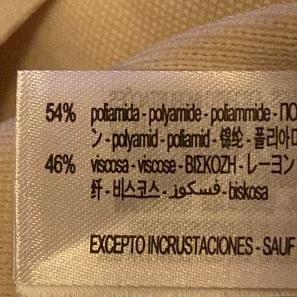 NWT. Zara Cream Viscose Blend Knit High-Waisted Skirt with Buckles. Size XS. - Picture 9 of 10